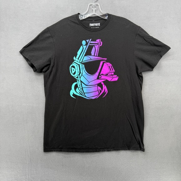 Fortnite Other - Fortnite T-Shirt DJ Yonder Llama Graphic Mens Large Black Neon Gradient 2019 LG